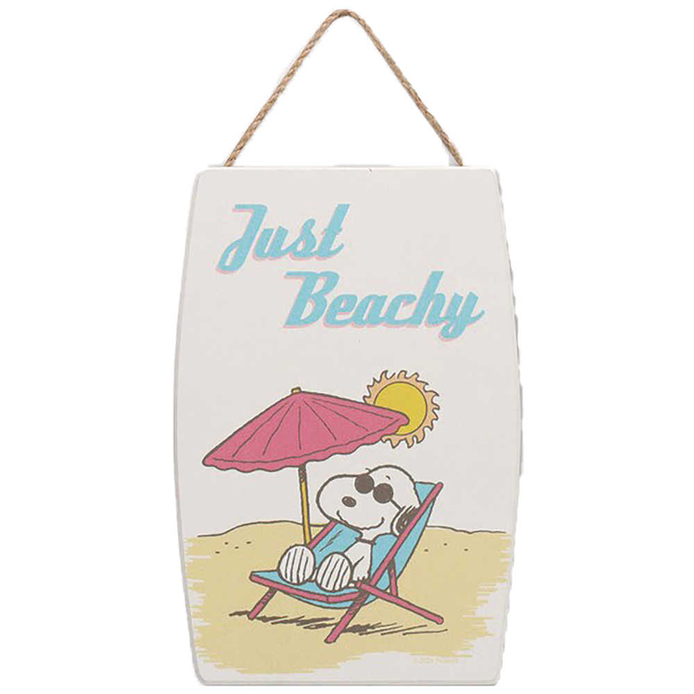 Peanuts Snoopy Just Beachy 6x8 Hanging Wood Wall Decor