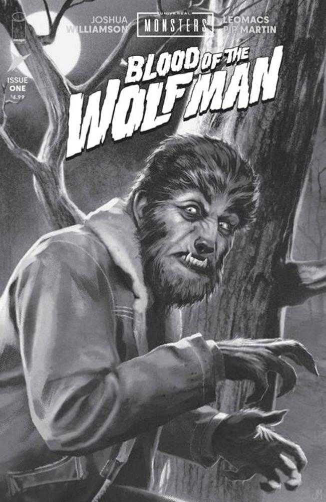 Universal Monsters Blood Of The Wolf Man #1 (Of 4) Cover D 1 in 25 Joshua Middleton Classic Horror Black & White Variant