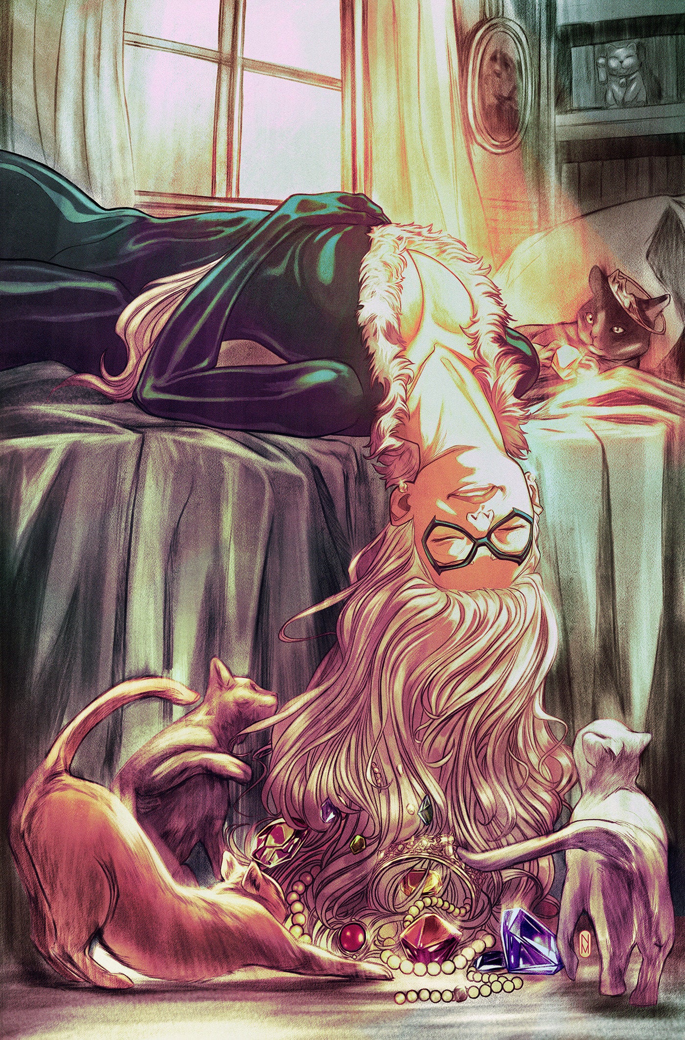 Amazing Spider-Man #1 Nimit Malavia Black Cat Full Art Variant