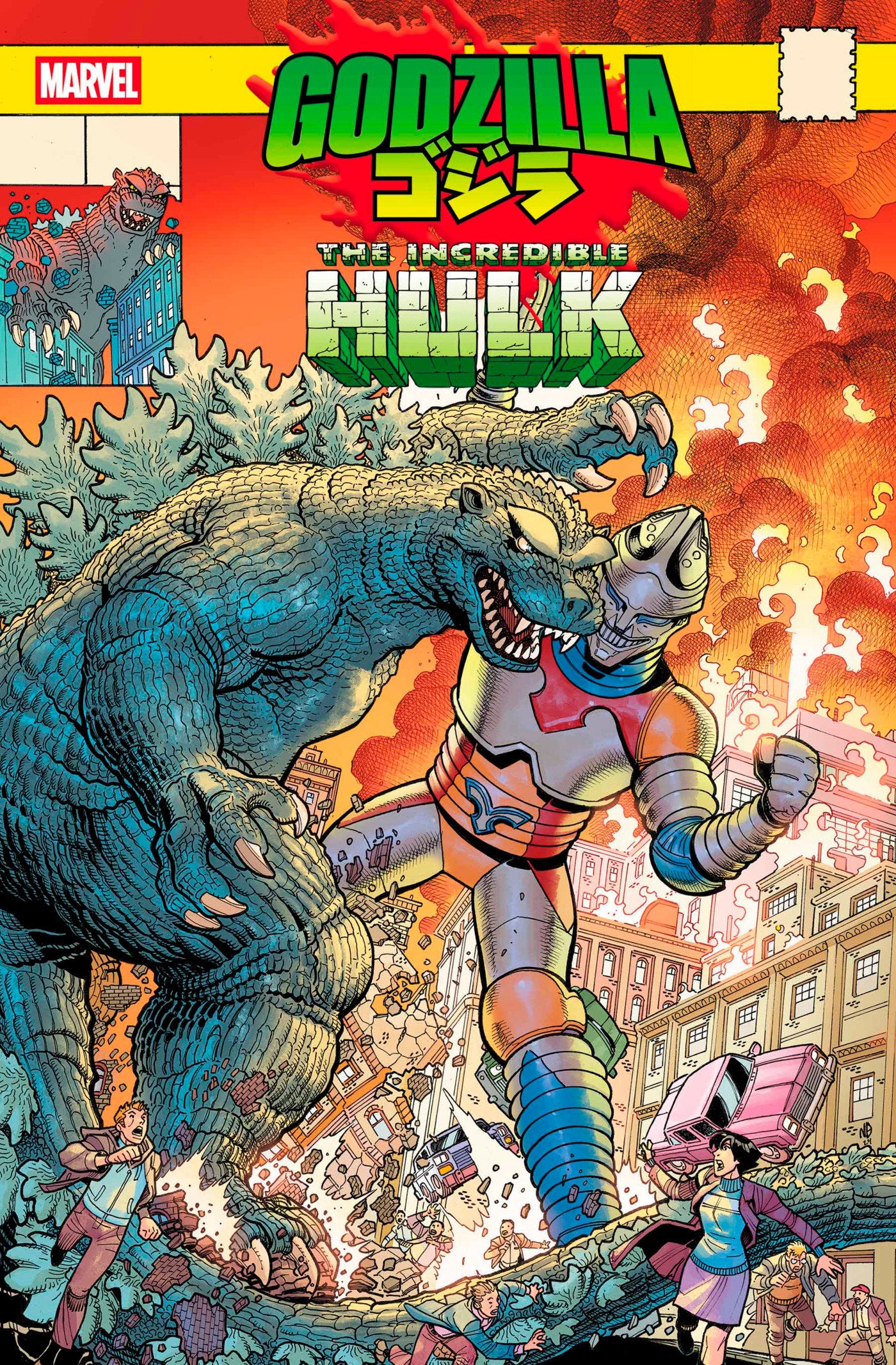 Godzilla vs. Hulk #1 Nick Bradshaw Monster Homage Variant