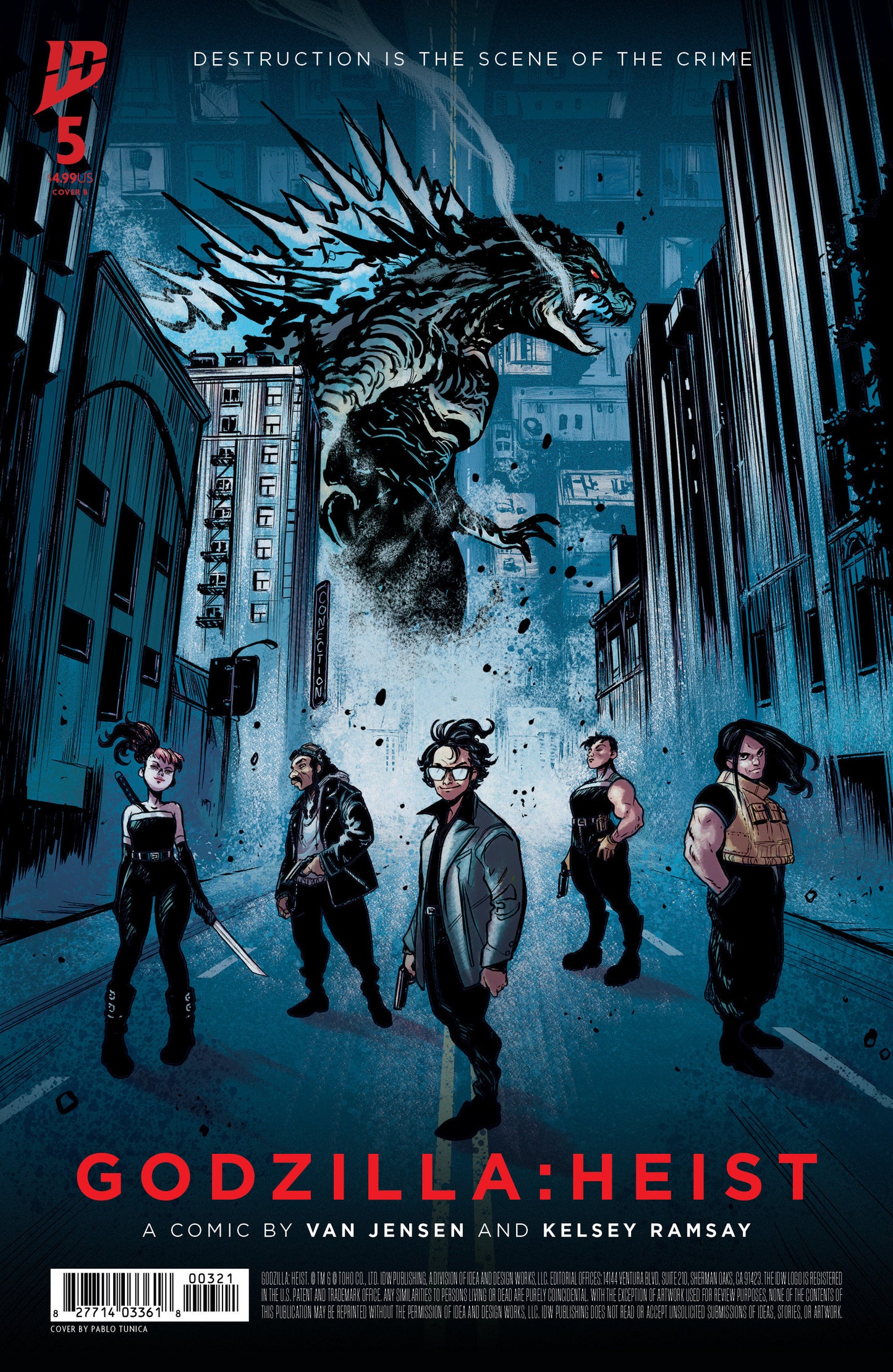 Godzilla: Heist #5 Variant B (Tunica Movie Poster Variant)