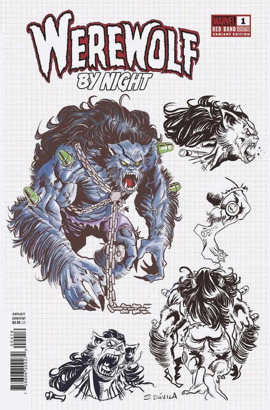 Werewolf By Night: Red Band #4 Sergio Davila Design Variant [Polybagged]