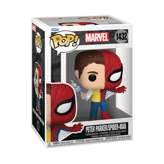 Pop Marvel Split Spider-Man/Peter Parker Vinyl Figure