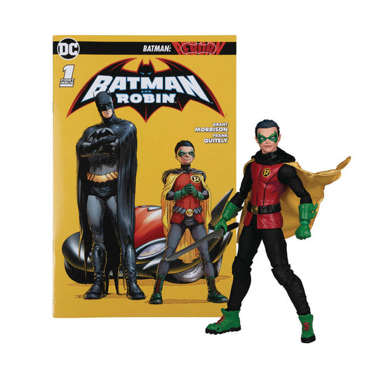 DC Direct 7in Wv6 Robin Damian Wayne Action Figure W/Comic