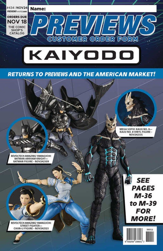 Previews #436 Jan 2025 Customer Order Form Extras