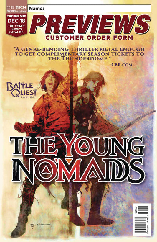 Previews #437 Feb 2025 Customer Order Form Extras