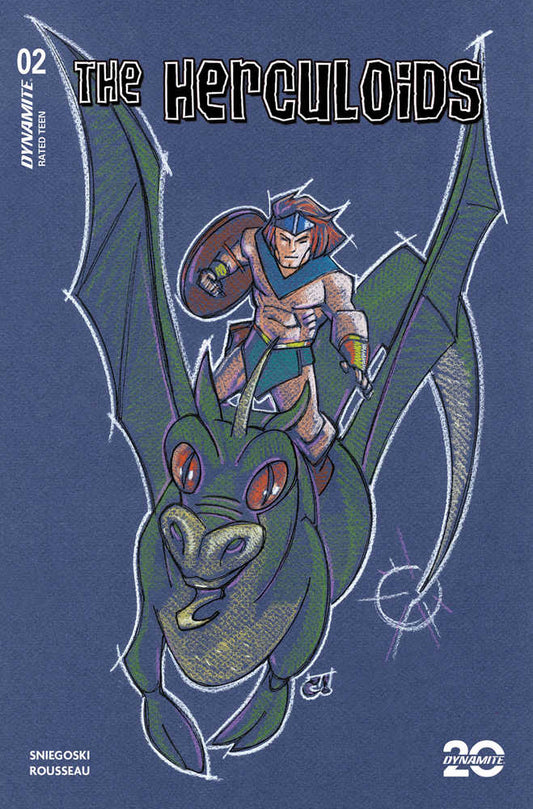 Herculoids #2 Cover K 10 Copy Variant Edition Rousseau Pastel Art Origina