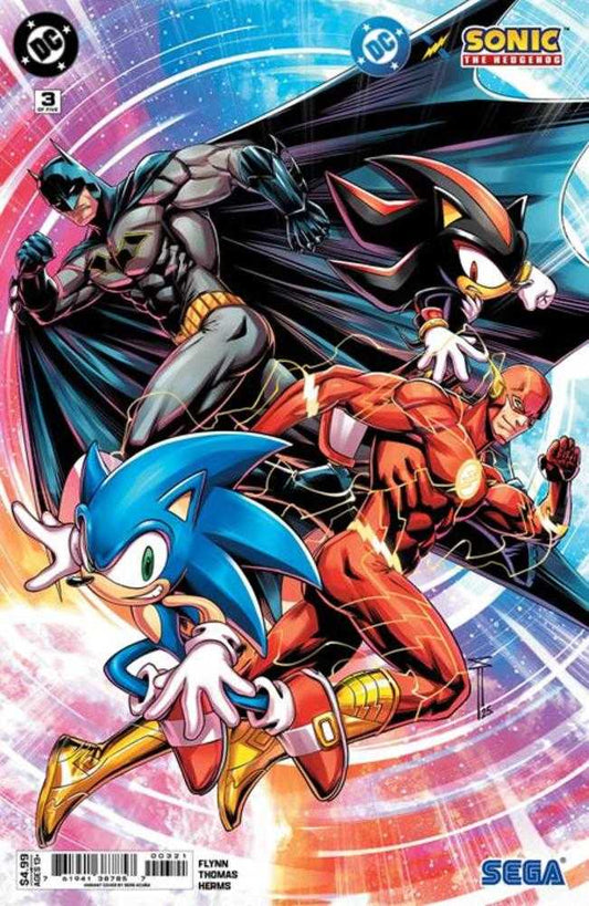 DC X Sonic The Hedgehog #3 (Of 5) Cover B Serg Acuna Card Stock Variant