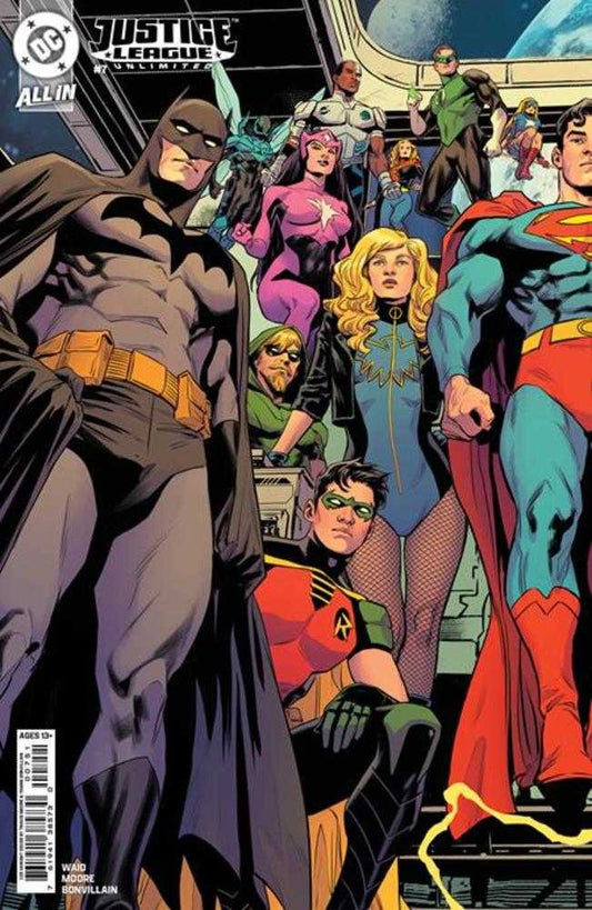 Justice League Unlimited #7 Cover G 1 in 25 Travis Moore Connecting Card Stock Variant (We Are Yesterday)