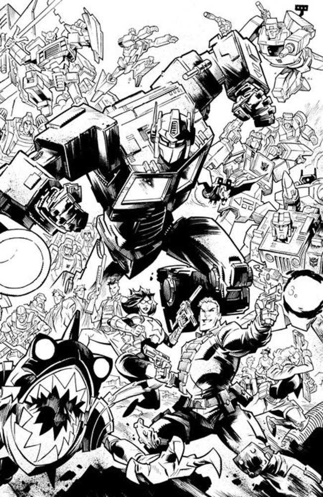 G.I. Joe #8 Cover H Jason Howard Energon Universe Second Anniversary Black & White Variant