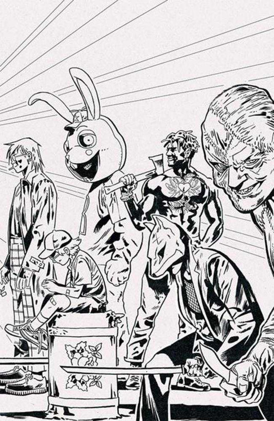 Exquisite Corpses #1 2nd Print Cover B 1 in 10 Michael Walsh Polybagged & Playing Card Black & White Variant (Mature)