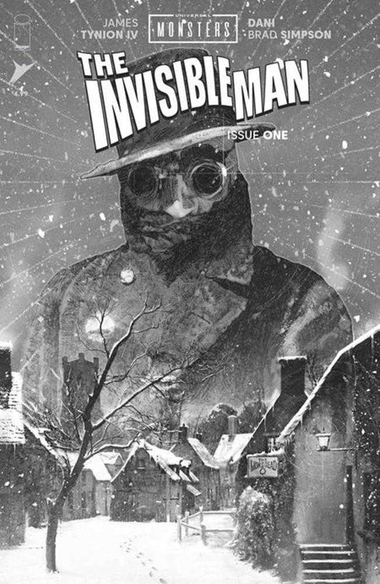 Universal Monsters The Invisible Man #1 (Of 4) Cover D 1 in 25 Joshua Middleton Classic Horror Black & White Variant