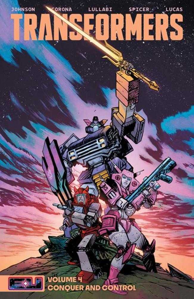 Transformers TPB Volume 04 Conquer And Control Direct Market Exclusive Daniel Warren Johnson & Mike Spicer Sword Cover
