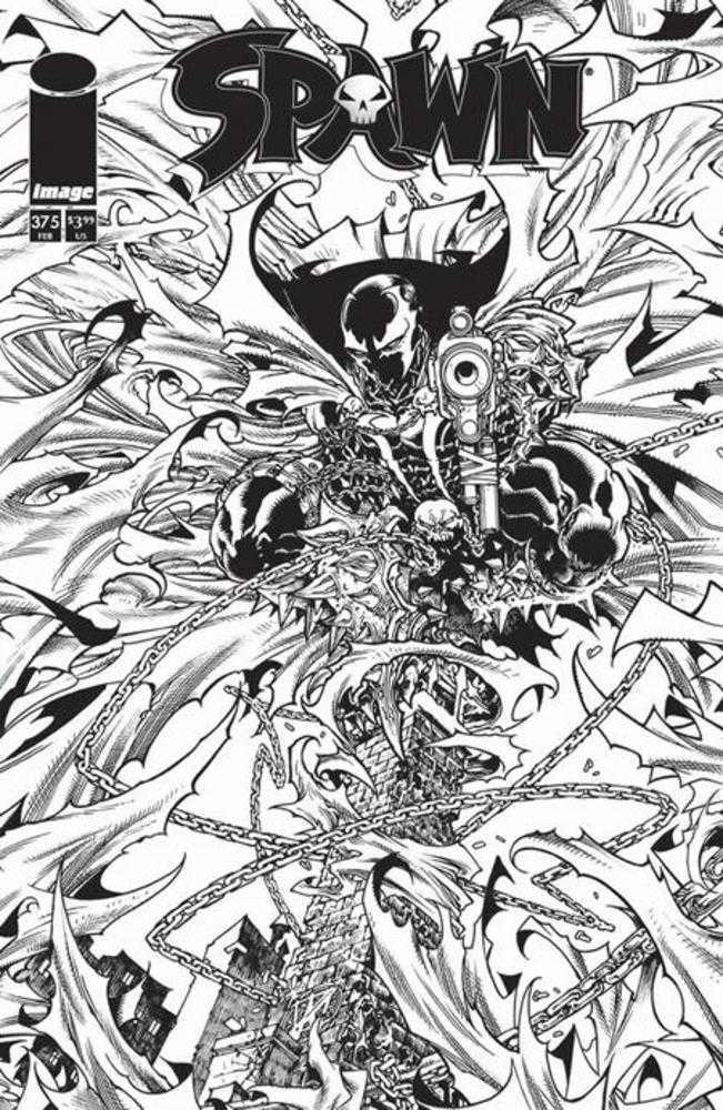 Spawn #375 Cover B Harvey Tolibao Black & White Variant