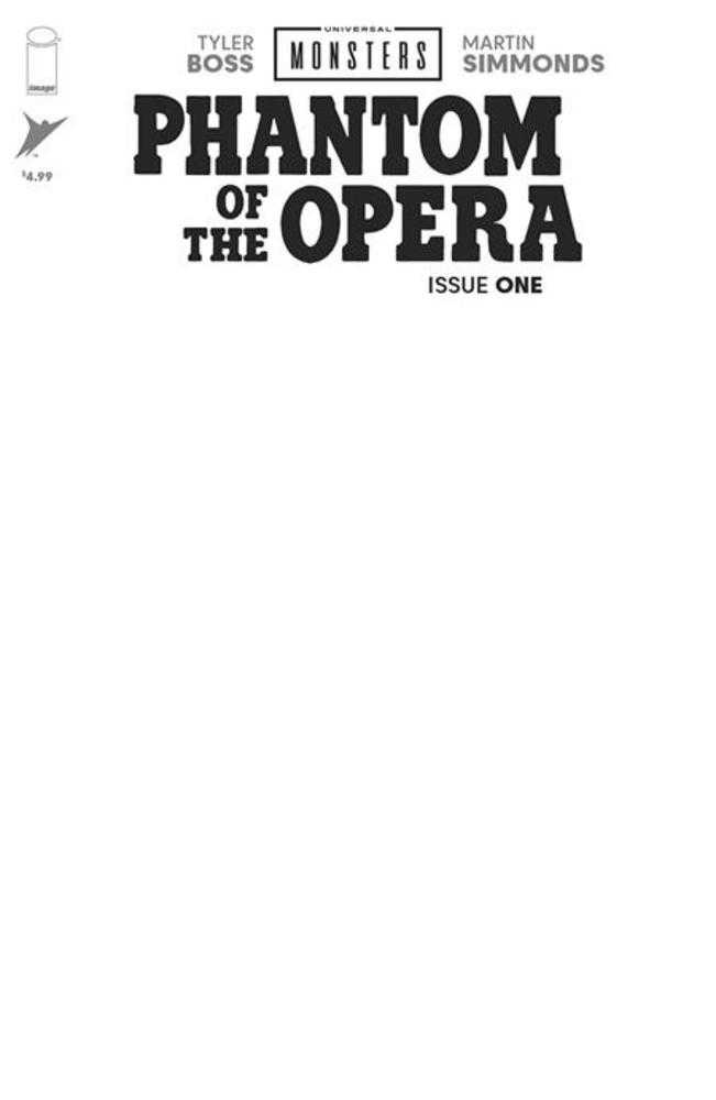 Universal Monsters Phantom Of The Opera #1 (Of 4) Cover H Blank Sketch  Variant