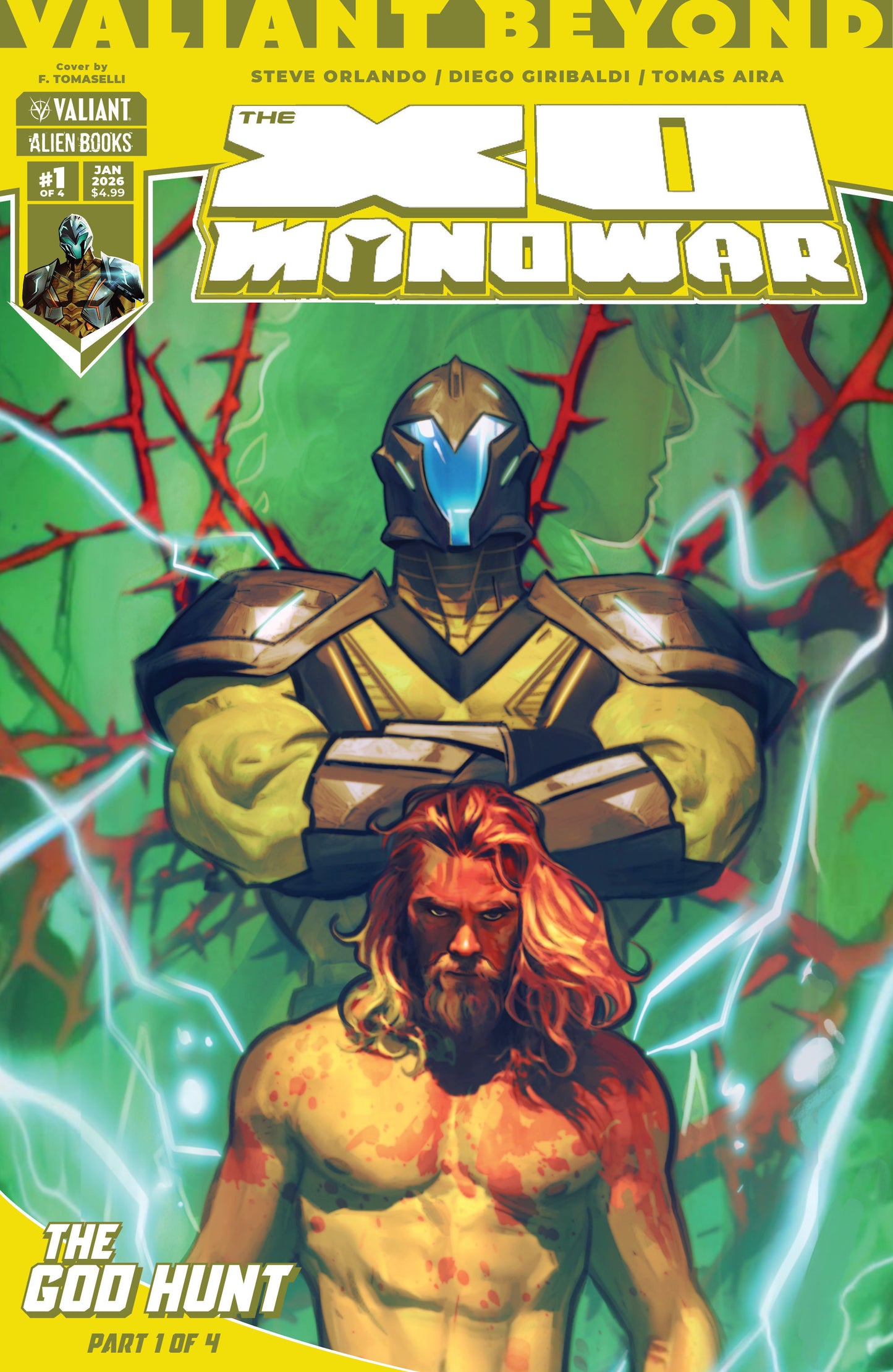 Valiant Beyond: The X O Manowar #5  The God Hunt #1 Cover A (Tomaselli)