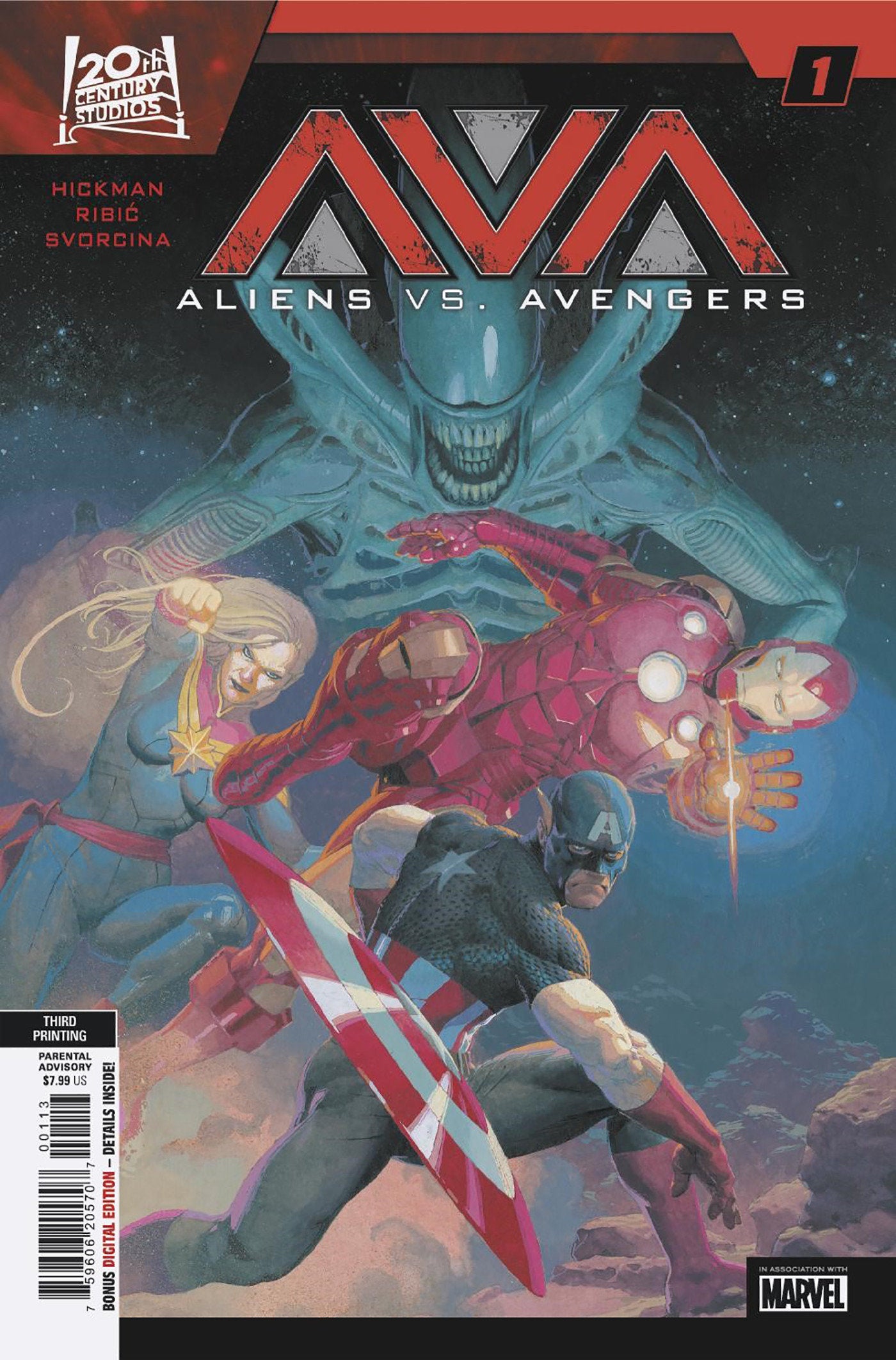 Aliens vs. Avengers #1 Esad Ribic 3RD Printing Variant