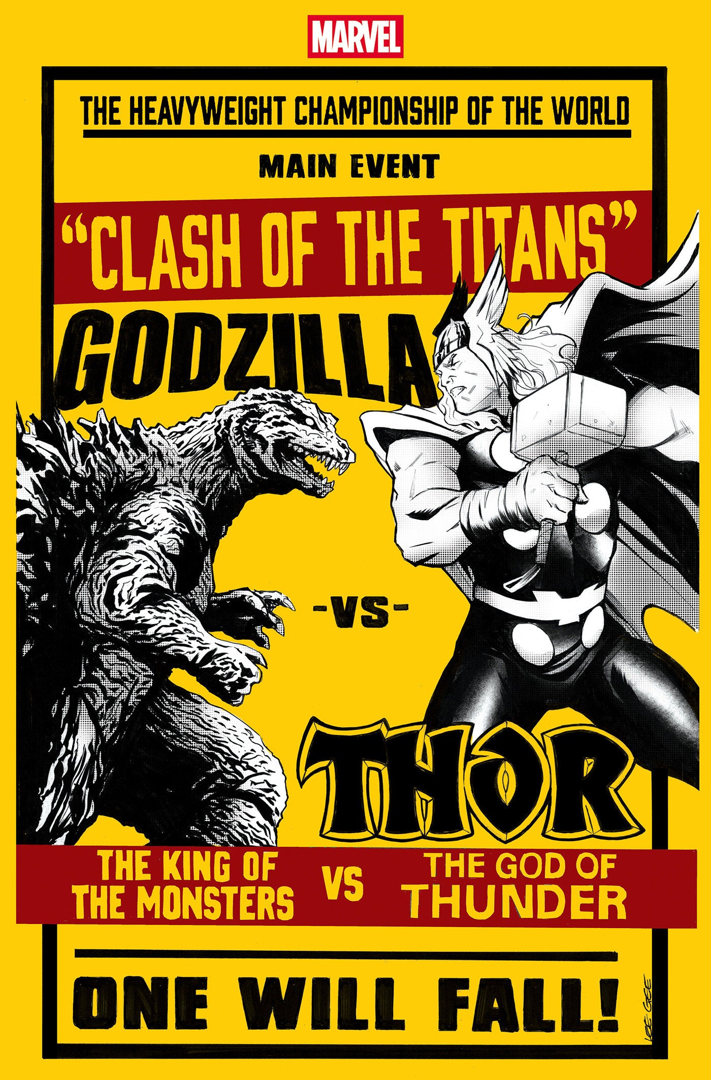 Godzilla vs. Thor #1 Lee Garbett Versus Variant