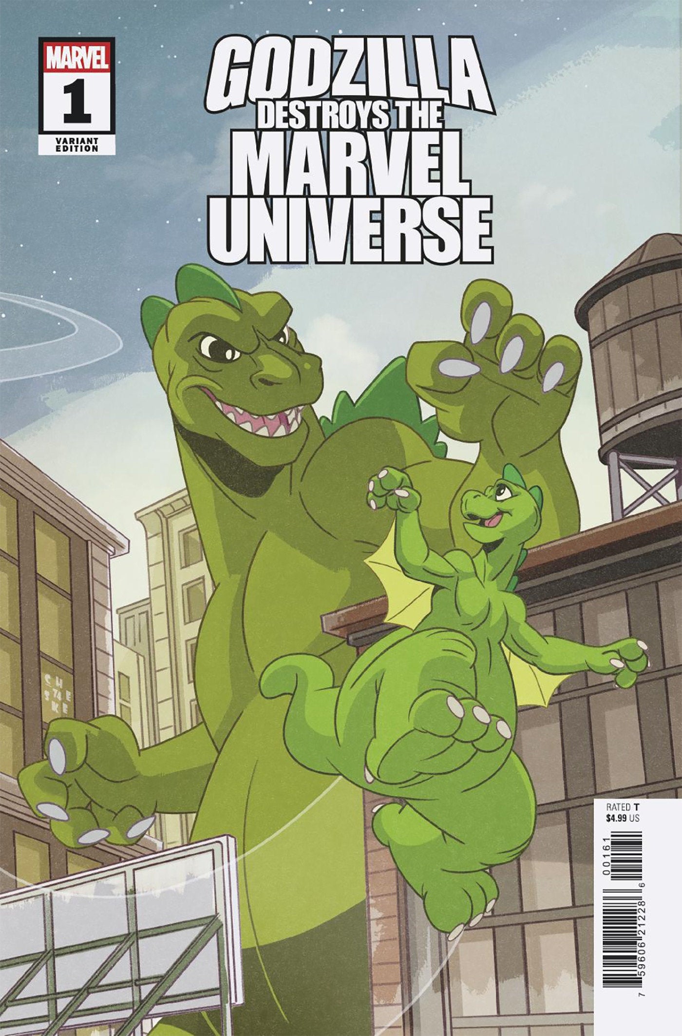 Godzilla Destroys The Marvel Universe #1 Sean Galloway Animation Variant