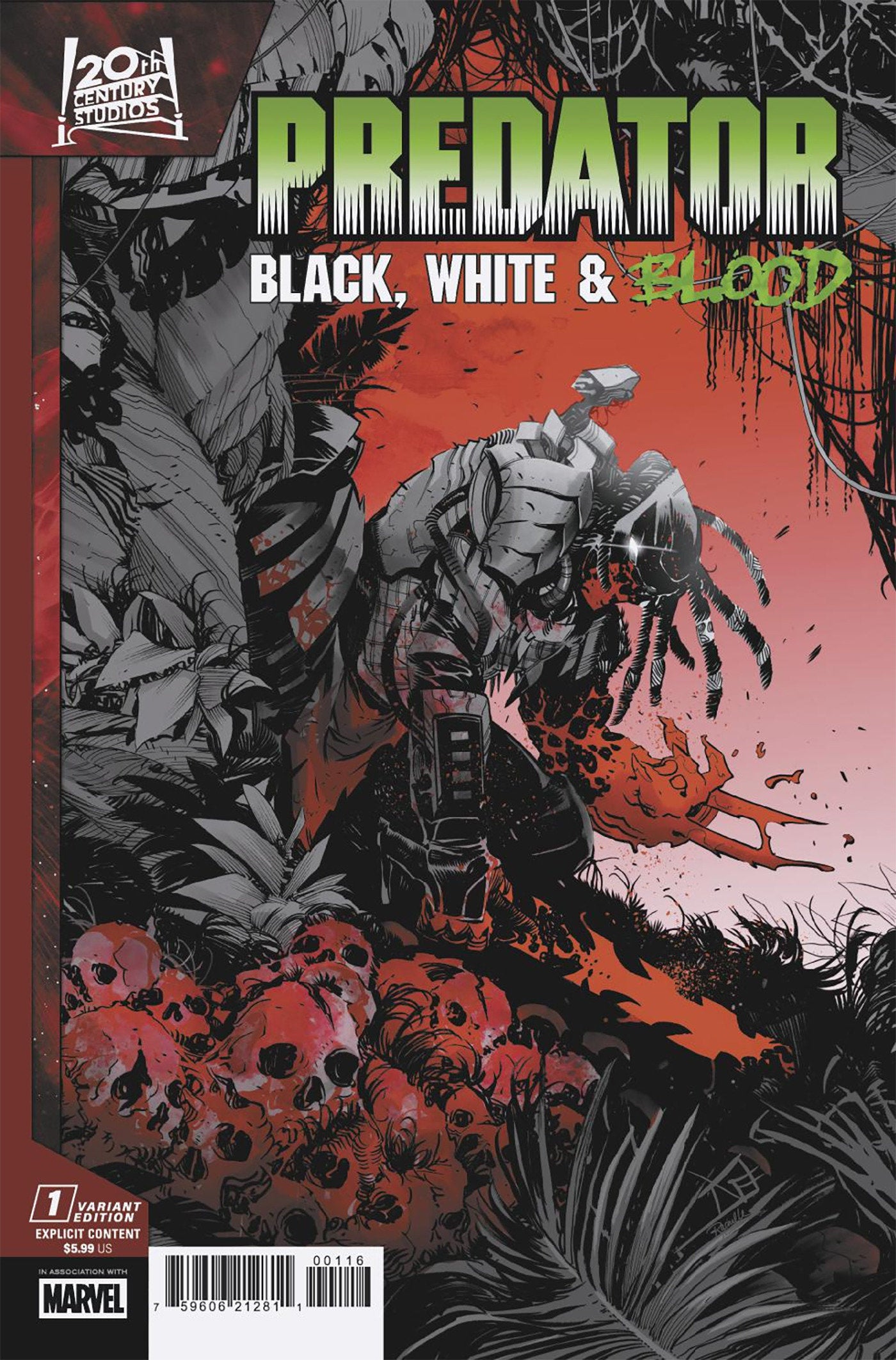 Predator: Black, White & Blood #1 Federico Vicentini Variant