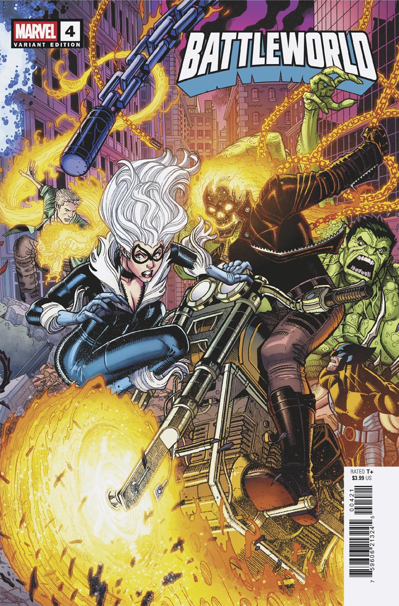 Battleworld #4 Nick Bradshaw 5 Part Connecting Variant D