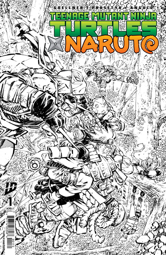 Teenage Mutant Ninja Turtles X Naruto #1 Variant Ri (10) (Corona Black & White) Second Pri Nting