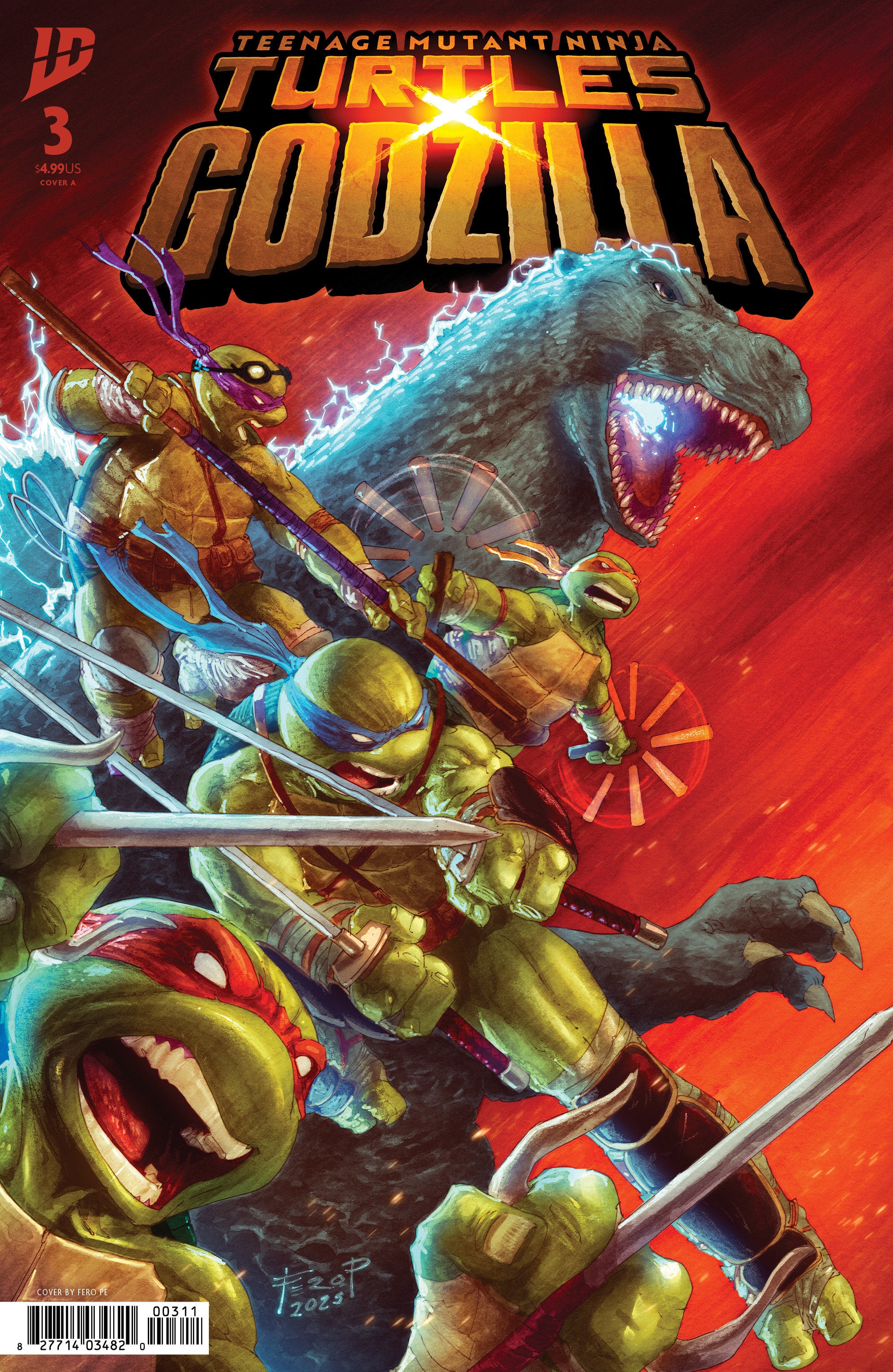 Teenage Mutant Ninja Turtles X Godzilla #3 Cover A (Pe) – Tardys ...