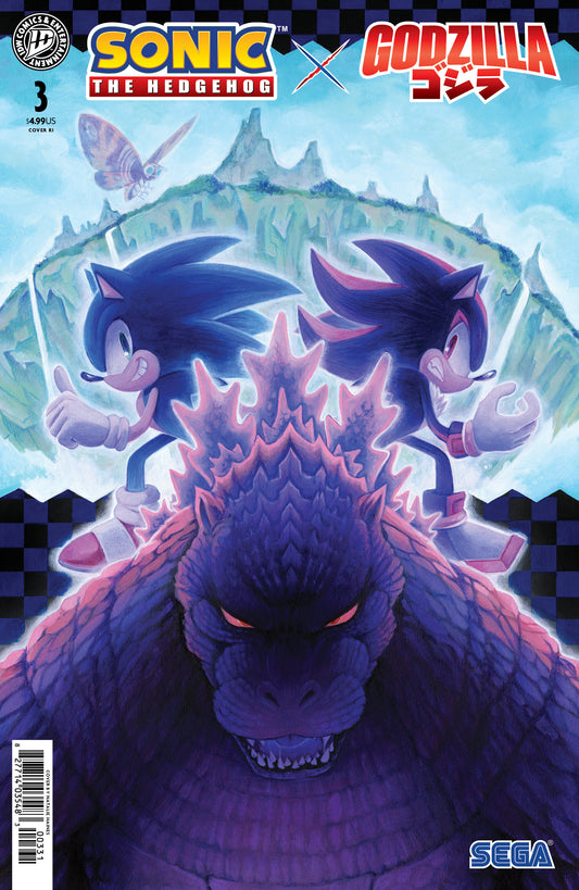 Sonic The Hedgehog X Godzilla #3 Variant Ri (15) (Haines)